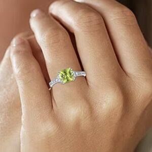 FILIGREE PERIDOT RING 925 Silver SIZE 9